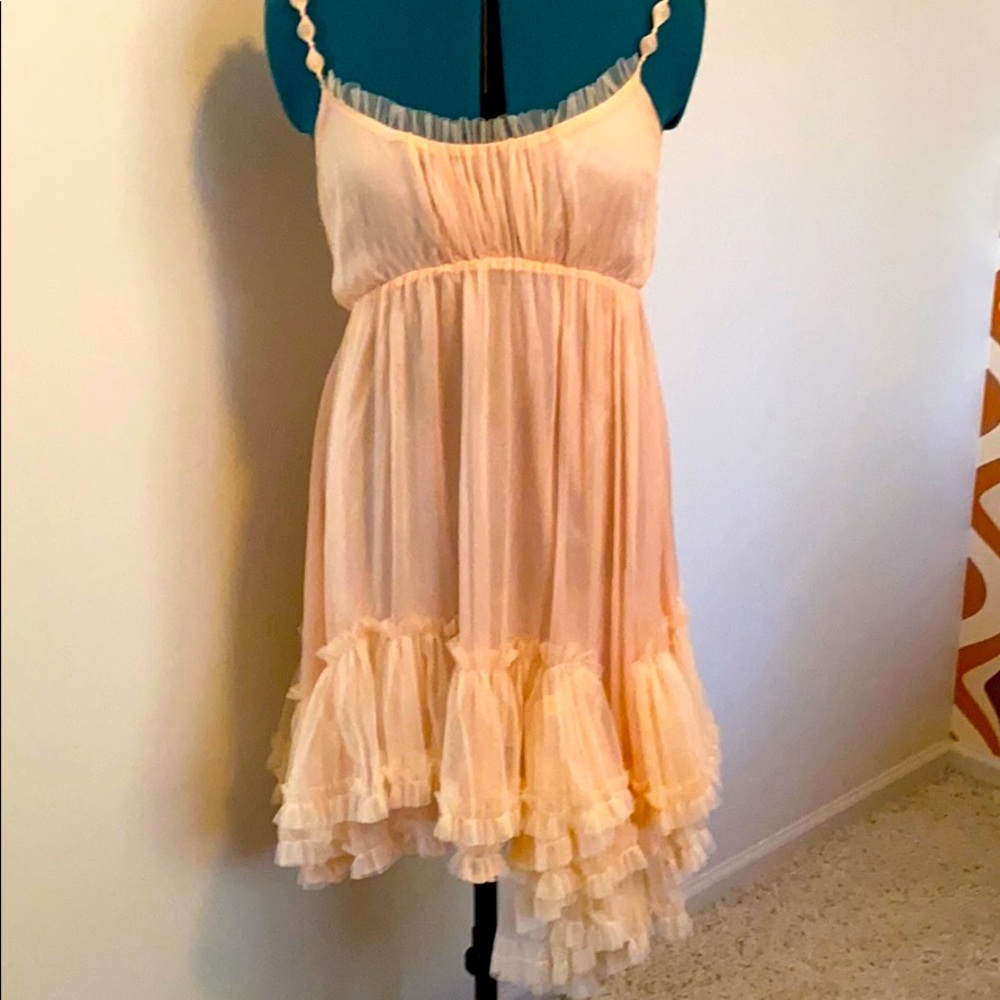 Sweetest dress ever! Asymmetrical ruffles & tulle.